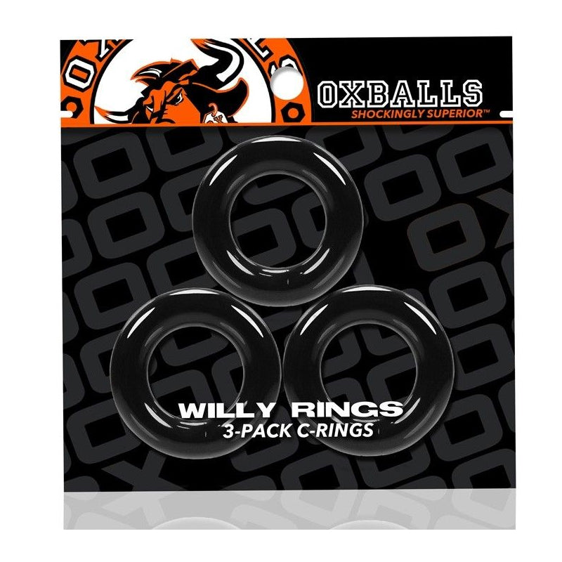 Oxballs WILLY RINGS 3er-Pack Penisringe - Schwarz