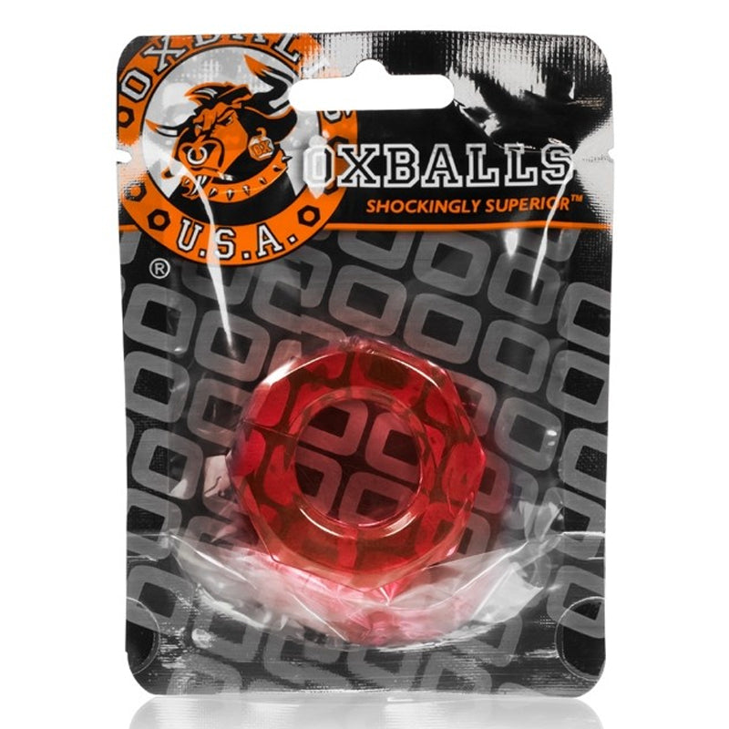 Oxballs Humpballs Cockring Clear Red