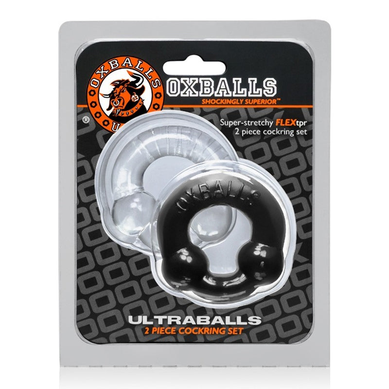 Oxballs Ultraballs Cockring 2-pack Black Clear