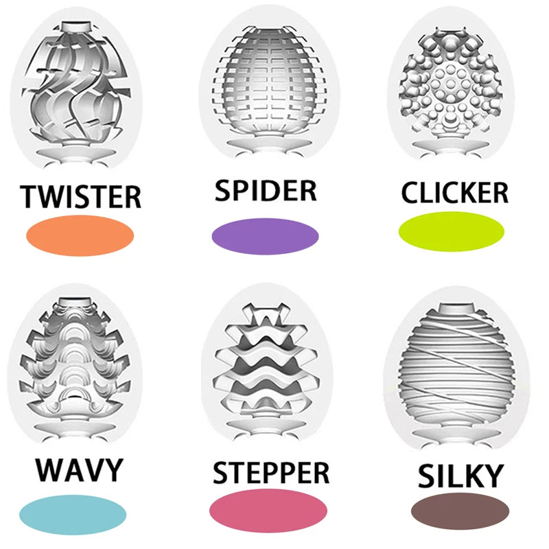 Male Masturbation Cup Egg in 6 different designs